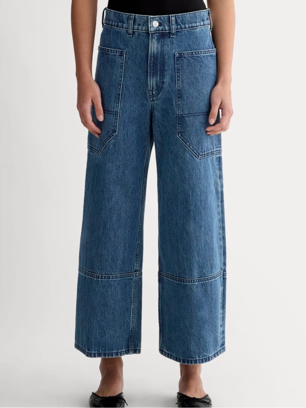 Everlane Diamond Stone Wash Way High Gardener Cropped Jeans Size 29